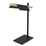 LAMPADA DA TAVOLO ERMUA LED STRUTTURA METALLO NERO E LEGNO 33 x 16.5 CM H50.5 CM