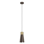 SOSPENSIONE LOSALOMAS 1 X GU10 1 X 4,5W 3000K INCLUSE STRUTTURA METALLO DIFFUSORE METALLO MOCA E OTTONE SPAZZOLATO M17 Ø13.5 H110