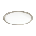 PLAFONIERA DA INCASSO FUEVA FLEX LED 22W 2800 LUMEN 4000K STRUTTURA ALLUMINIO NICKEL SATINATO Ø22.5 H2.5 Foro Ø7