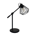 LAMPADA DA TAVOLO TABILLANO 1 1 X  E27 STRUTTURA METALLO NERO DIFFUSORE RETICOLATO 56 x 18 H47.5
