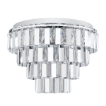 PLAFONIRA ERSEKA 7 X E14 STRUTTURA METALLO CROMATO DIFFUSORE CRISTALLO CHIARO Ø48.5 H53.5