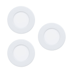 TRE PANNELLI DA INCASSO FUEVA 5 LED 3 X 2,7W 3000K 900Lm STRUTTURA METALLO BIANCO Ø8.6 Foro Ø7.5