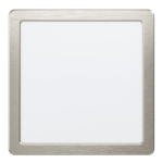 PANNELLO DA INCASSO QUADRATO FUEVA 5 LED 16,5W 3000K 1800Lm STRUTTURA METALLO NICKEL SATINATO 21.6 x 21.6 Foro Ø20.5