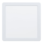 PANNELLO DA INCASSO QUADRATO FUEVA 5 LED 16,5W 4000K 2000Lm STRUTTURA METALLO BIANCO 21.6 x 21.6 Foro Ø20.5