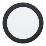 PANNELLO DA INCASSO FUEVA 5 LED 10,5W 3000K 1200Lm STRUTTURA METALLO NERO IP44 Ø16.6 Foro Ø15.5