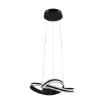 SOSPENSIONE CORREDERA LED 2 X 18W 3000K 3200Lm STRUTTURA METALLO NERO Ø50 H120