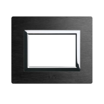 PLACCA VERA 44 ALLUMINIO ANTRACITE 3 MODULI 