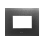 PLACCA SMART 44 METALLO ANTRACITE SPAZZOLATO 3 MODULI
