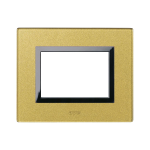 PLACCA VERA 44 ORO CORNICE GRIGIO LUCIDO 3 MODULI