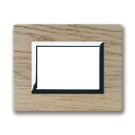 PLACCA VERA 44 ROVERE SBIANCATO CORNICE CROMATA 3 MODULI 