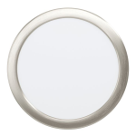 FUEVA Z LAMPADA AD INCASSO A LED IN ALLUMINIO NICKEL OPACO IP44 Ø21.6 CM Foro Ø20.5 CM