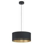 ESTEPERRA LAMPADA A SOSPENSIONE E27 3X40W (NON INCLUSE) NERO/ORO IP20 Ø53 CM H110 CM