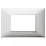 Placca 3M alluminio spazzolato SERIE VIMAR PLANA