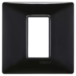 Placca 1M nero TECNOPOLIMERO SERIE VIMAR PLANA