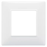 Placca 2M bianco 2 MODULI TECNOPOLIMERO SERIE VIMAR PLANA