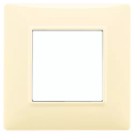 Placca 2M crema 2 MODULI TECNOPOLIMERO SERIE VIMAR PLANA