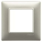 Placca 2M nichel opaco 2 MODULI TECNOPOLIMERO SERIE VIMAR PLANA
