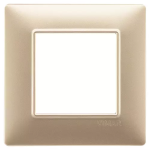 Placca 2M champagne opaco 2 MODULI TECNOPOLIMERO SERIE VIMAR PLANA