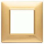 Placca 2M oro opaco 2 MODULI TECNOPOLIMERO SERIE VIMAR PLANA
