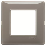 Placca 2M Reflex cenere 2 MODULI TECNOPOLIMERO SERIE VIMAR PLANA