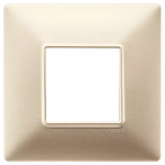 Placca 2M BS champagne opaco 2 MODULI TECNOPOLIMERO SERIE VIMAR PLANA