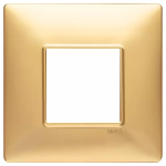 Placca 2M BS oro opaco 2 MODULI TECNOPOLIMERO SERIE VIMAR PLANA