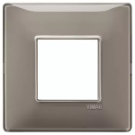 Placca 2M BS Reflex cenere 2 MODULI TECNOPOLIMERO SERIE VIMAR PLANA