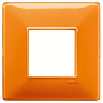 Placca 2M BS Reflex arancio 2 MODULI TECNOPOLIMERO SERIE VIMAR PLANA
