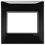 Placca 3M BS nero 3 MODULI TECNOPOLIMERO SERIE VIMAR PLANA