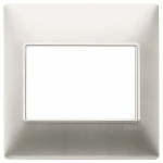 Placca 3M BS nichel opaco 3 MODULI TECNOPOLIMERO SERIE VIMAR PLANA