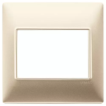 Placca 3M BS champagne opaco 3 MODULI TECNOPOLIMERO SERIE VIMAR PLANA