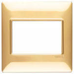 Placca 3M BS oro lucido 3 MODULI TECNOPOLIMERO SERIE VIMAR PLANA