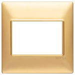 Placca 3M BS oro opaco 3 MODULI TECNOPOLIMERO SERIE VIMAR PLANA