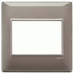 Placca 3M BS Reflex cenere 3 MODULI TECNOPOLIMERO SERIE VIMAR PLANA
