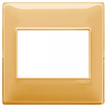Placca 3M BS Reflex ambra 3 MODULI TECNOPOLIMERO SERIE VIMAR PLANA