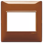 Placca 3M BS Reflex tabacco 3 MODULI TECNOPOLIMERO SERIE VIMAR PLANA