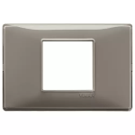 Placca 2M centrali Reflex cenere 2 MODULI TECNOPOLIMERO SERIE VIMAR PLANA