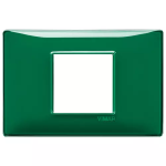 Placca 2M centrali Reflex smeraldo 2 MODULI TECNOPOLIMERO SERIE VIMAR PLANA