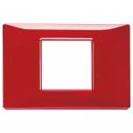 Placca 2M centrali Reflex rubino 2 MODULI TECNOPOLIMERO SERIE VIMAR PLANA