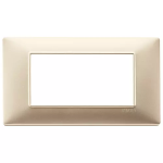 Placca 4M champagne opaco 4 MODULI TECNOPOLIMERO SERIE VIMAR PLANA