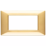 Placca 4M oro lucido 4 MODULI TECNOPOLIMERO SERIE VIMAR PLANA