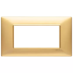 Placca 4M oro opaco 4 MODULI TECNOPOLIMERO SERIE VIMAR PLANA