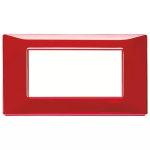 Placca 4M Reflex rubino 4 MODULI TECNOPOLIMERO SERIE VIMAR PLANA
