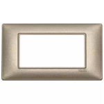 Placca 4M bronzo metallizzato 4 MODULI METALLO SERIE VIMAR PLANA