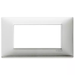 Placca 4M alluminio spazzolato 4 MODULI METALLO SERIE VIMAR PLANA