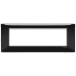 Placca 7M nero 7 MODULI TECNOPOLIMERO SERIE VIMAR PLANA
