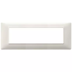 Placca 7M bianco granito 7 MODULI TECNOPOLIMERO SERIE VIMAR PLANA