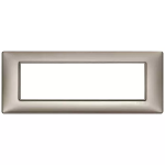 Placca 7M nichel perlato 7 MODULI TECNOPOLIMERO SERIE VIMAR PLANA