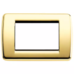 Placca Rondò 3M oro lucido METALLO PRESSOFUSO SERIE VIMAR IDEA RONDÒ