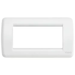 Placca Rondò 4M bianco METALLO PRESSOFUSO SERIE VIMAR IDEA RONDÒ